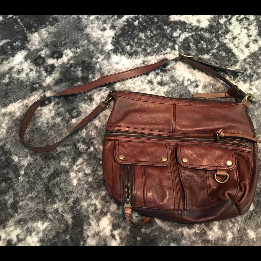 Fossil crossbody dark leather
